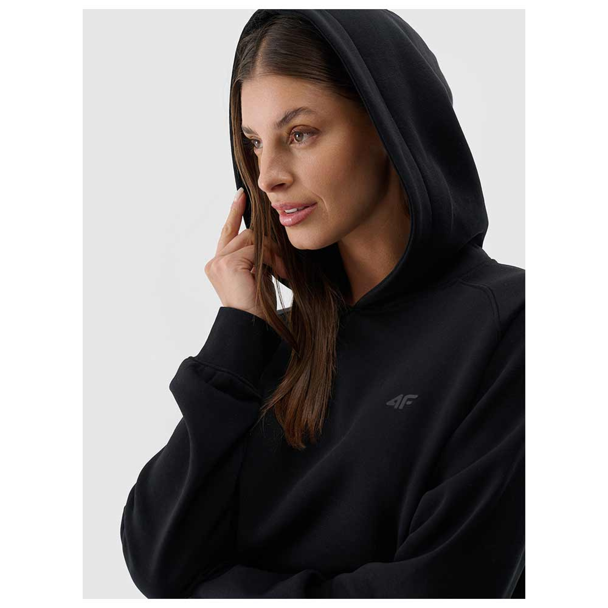 4F Γυναικείο φούτερ 4FWMM00TSWSF1764 DEEP BLACK - Image 3