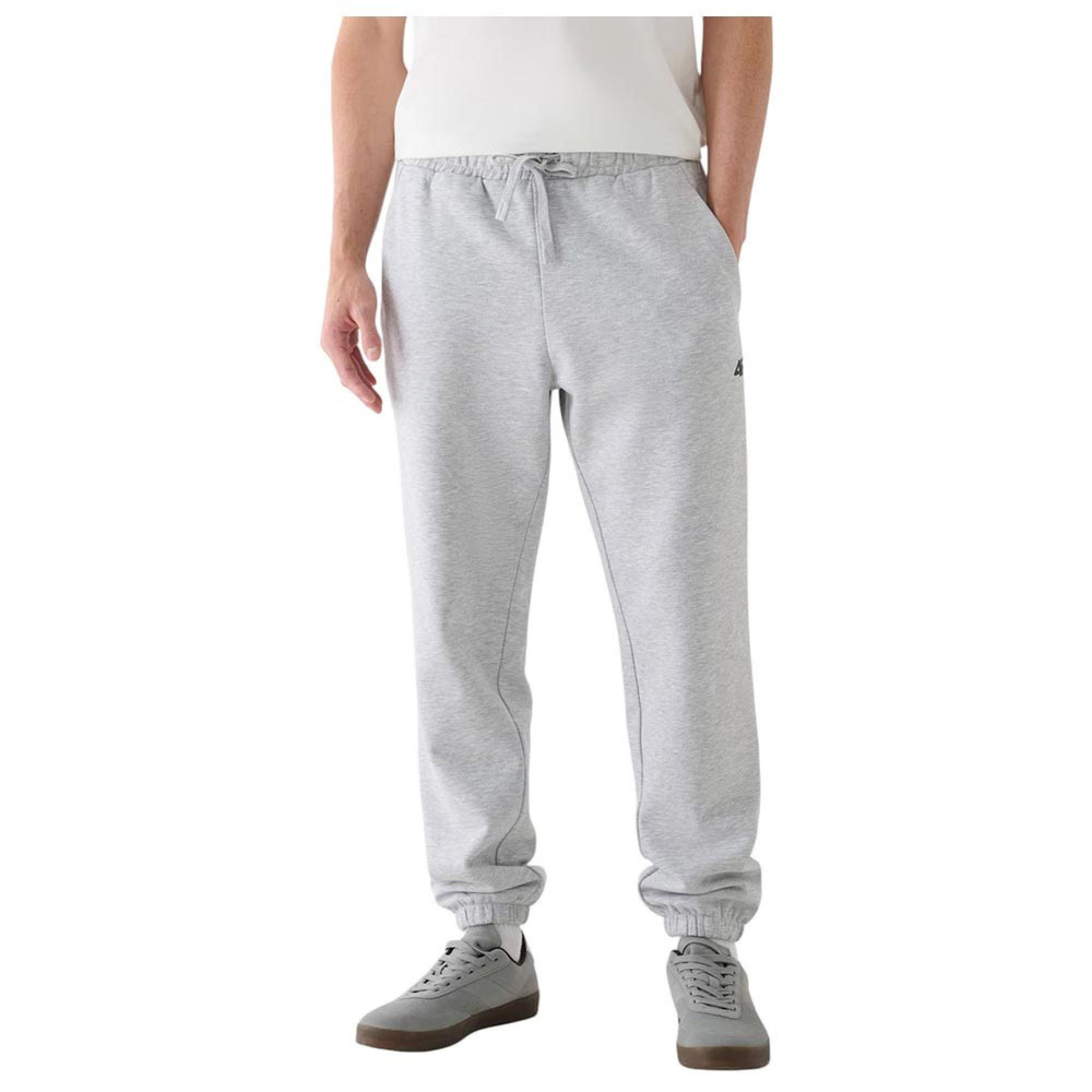 4F Ανδρικό παντελόνι φόρμας 4FWMM00TTROM1140 COLD LIGHT GREY MELANGE