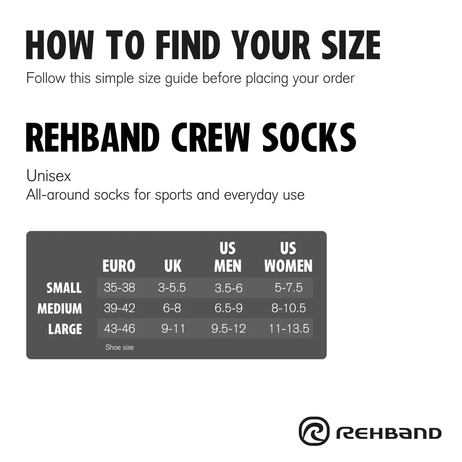 Rehband Κάλτσες PerformX Crew Socks | Carbon/Black 3 ζευγάρια - Image 3