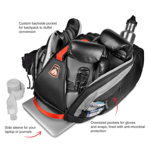 Fitmark Αθλητική Τσάντα Γυμναστήριο Championship Round Transition Pack Black - Image 4