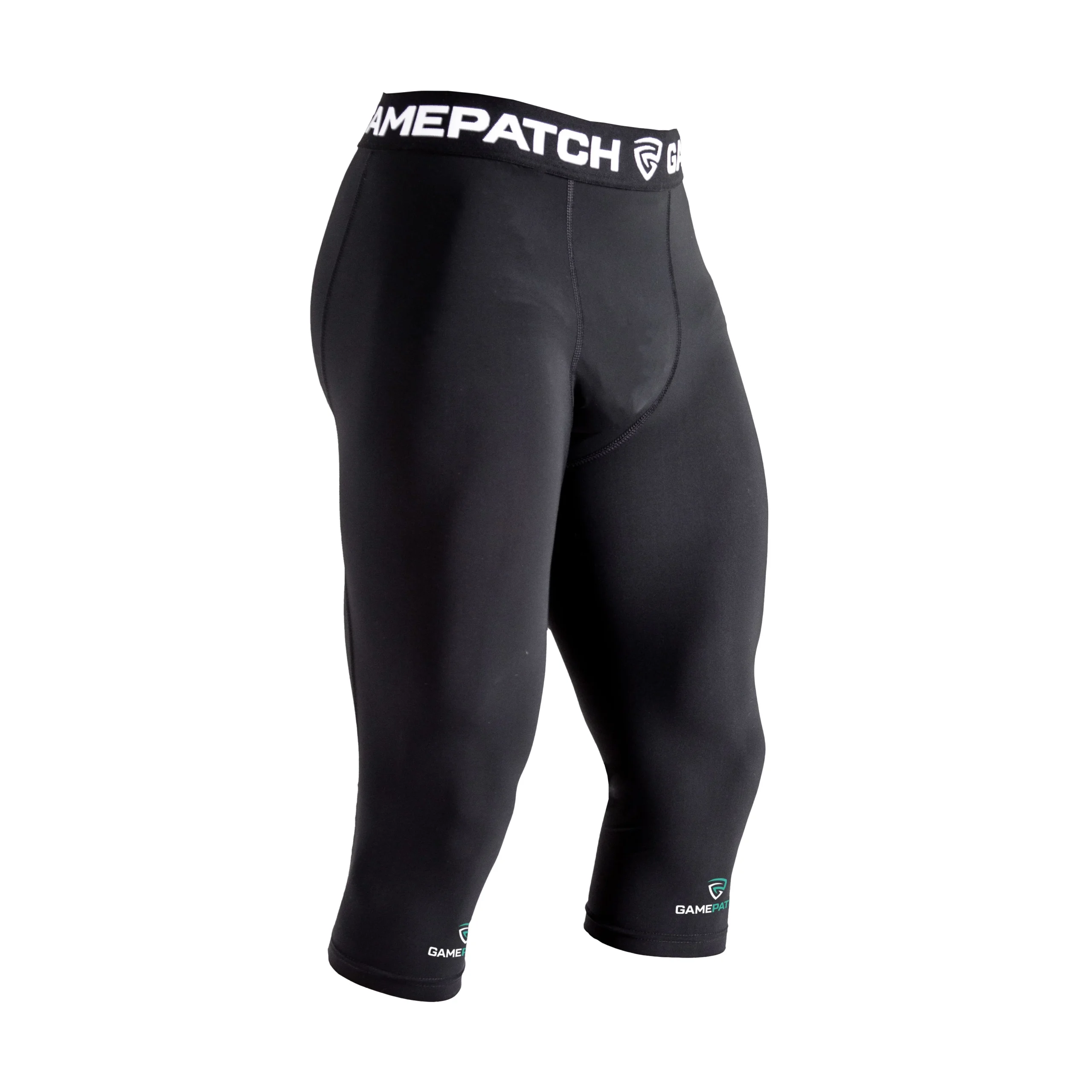 Gamepatch 3/4 compression tights Unisex Black - Image 4