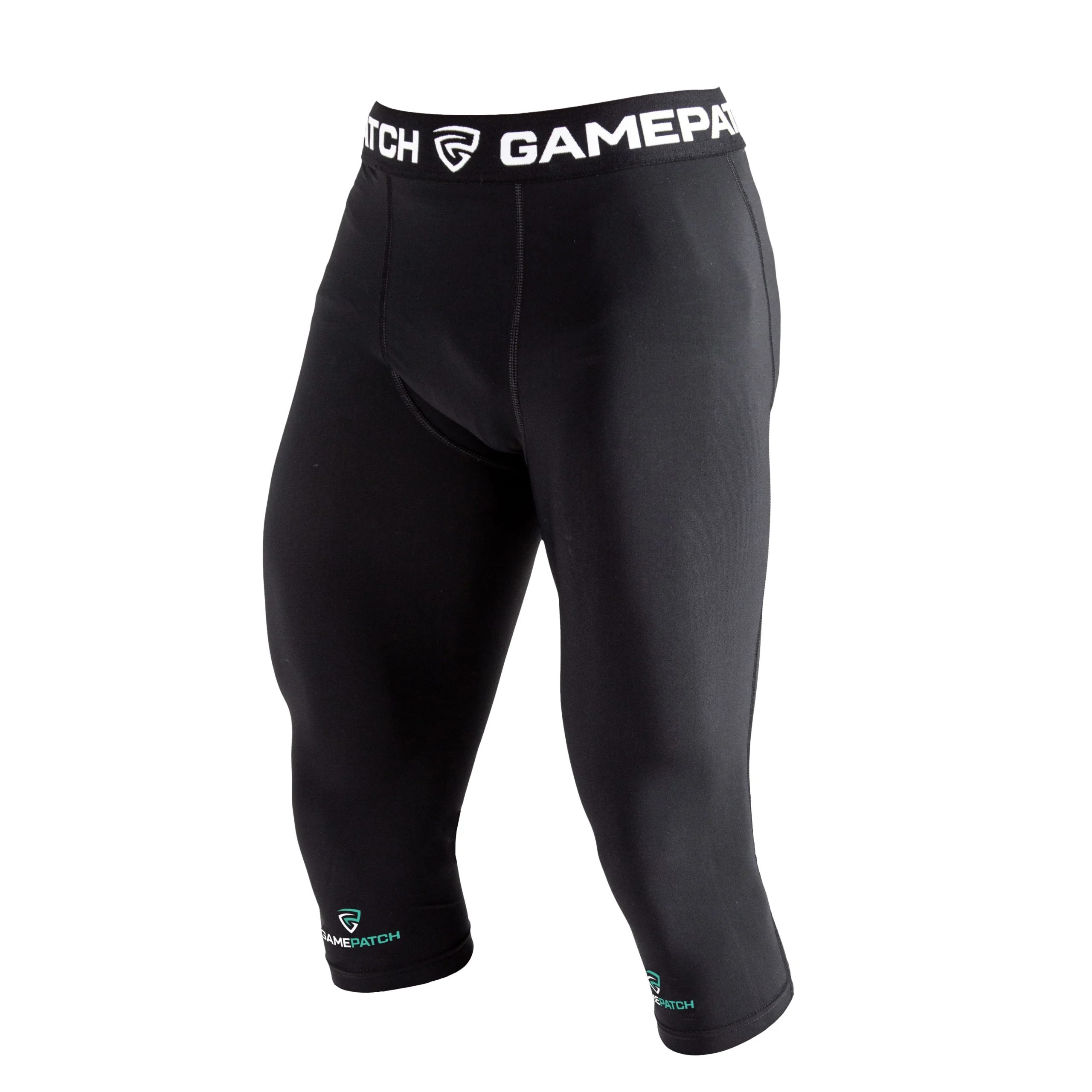 Gamepatch 3/4 compression tights Unisex Black - Image 3