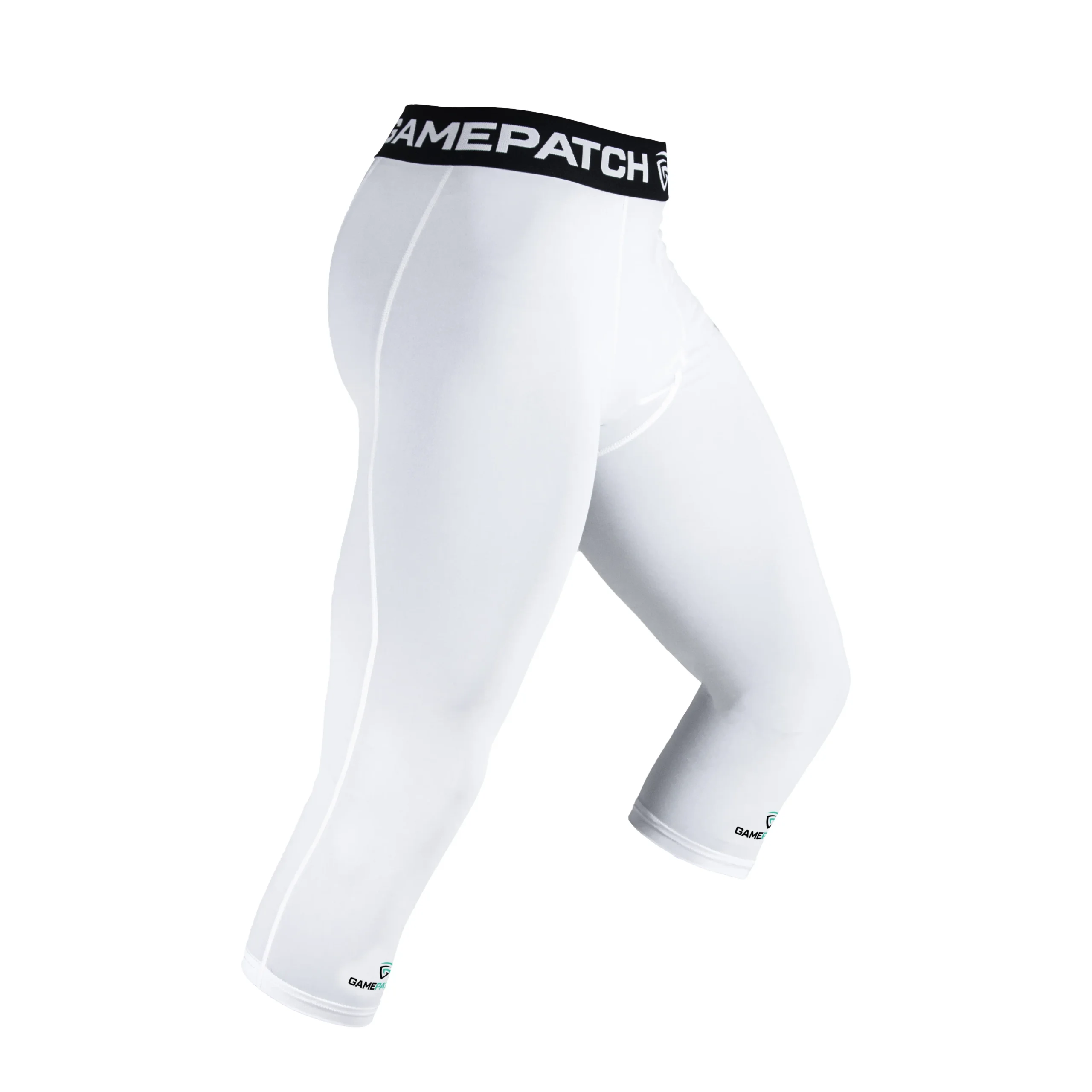 Gamepatch 3/4 compression tights Unisex White - Image 4