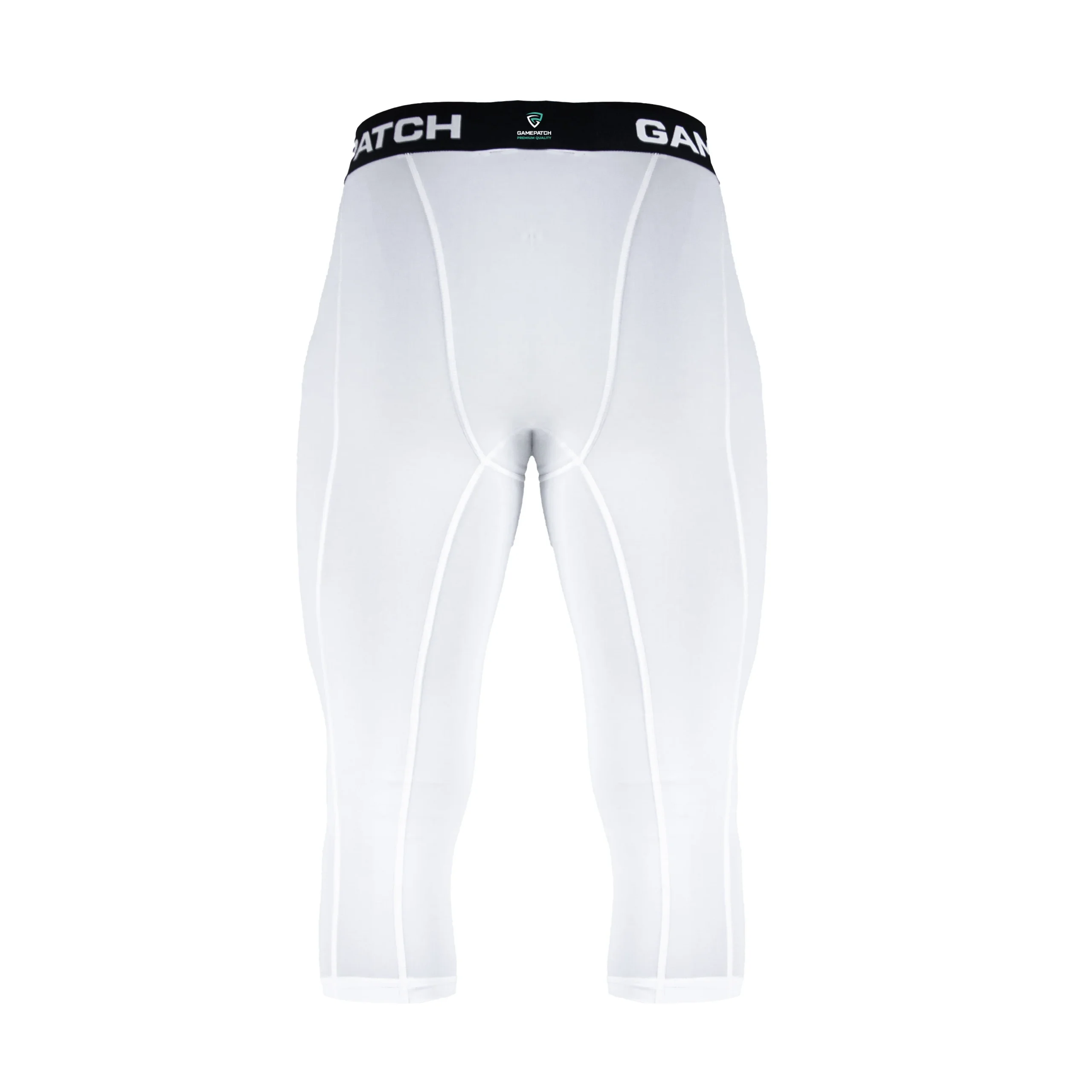 Gamepatch 3/4 compression tights Unisex White - Image 2