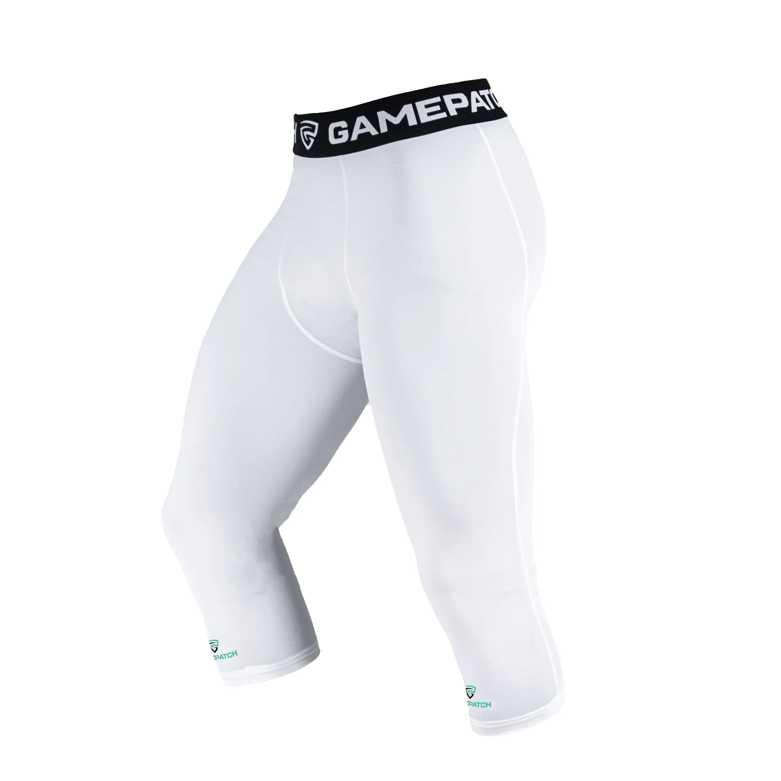 Gamepatch 3/4 compression tights Unisex White - Image 3