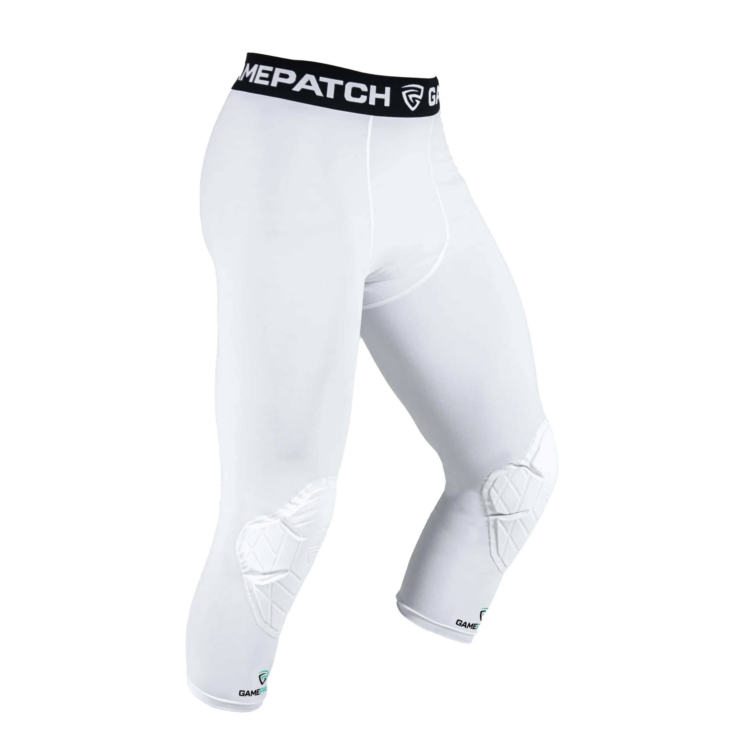 Gamepatch Padded 3/4 tights with full protection Unisex White - Image 4