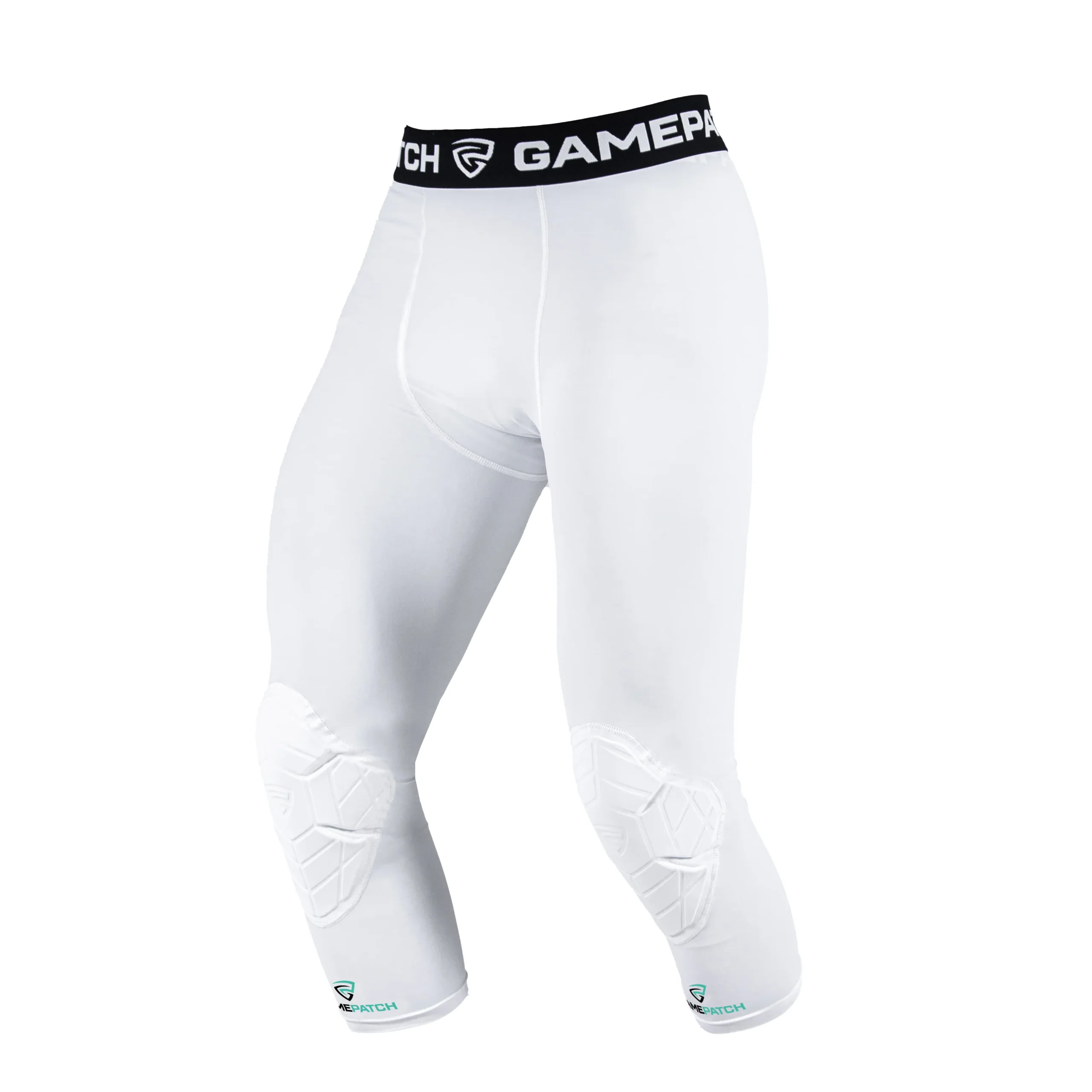 Gamepatch Padded 3/4 tights with full protection Unisex White - Image 3