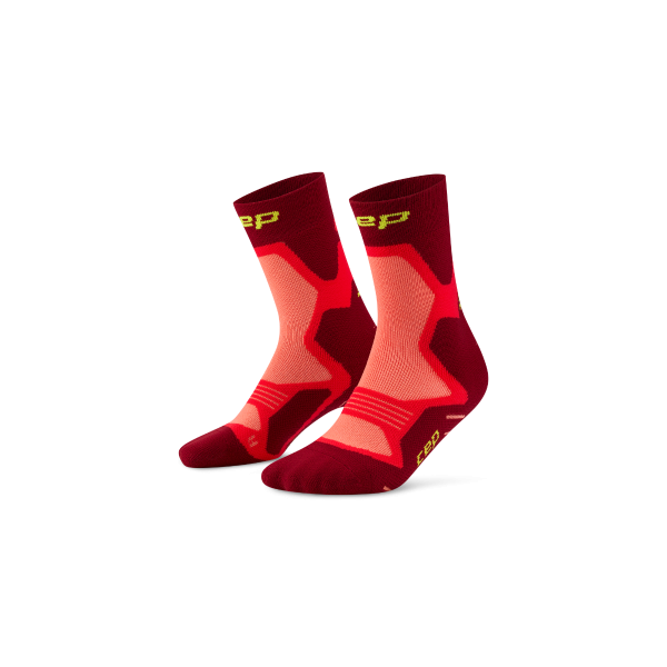 CEP run cushion Κάλτσες, mid cut, red, unisex