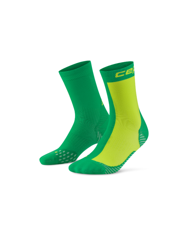 CEP run edt. half&half Κάλτσες, mid cut, 5.0, green/lime, men