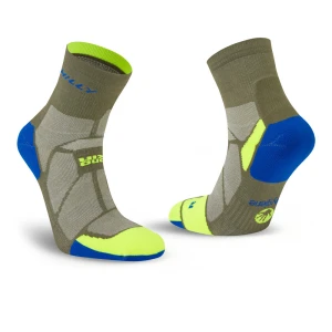 Hilly Marathon Fresh Anklet Min HI-00136 Olive/Fluo Yellow