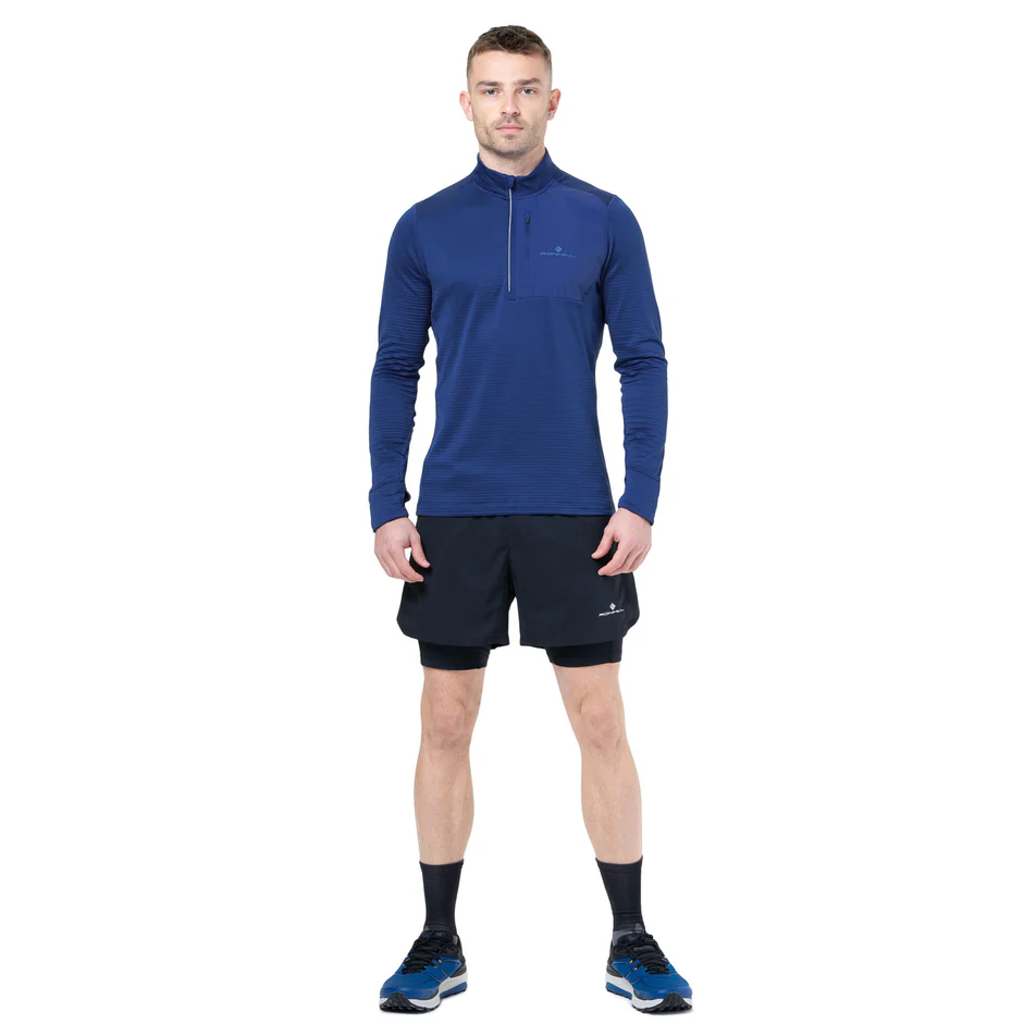 Ronhill Men's Tech Winter 1/2 Zip Rh-01419 Ocean/Electric Blue - Image 2