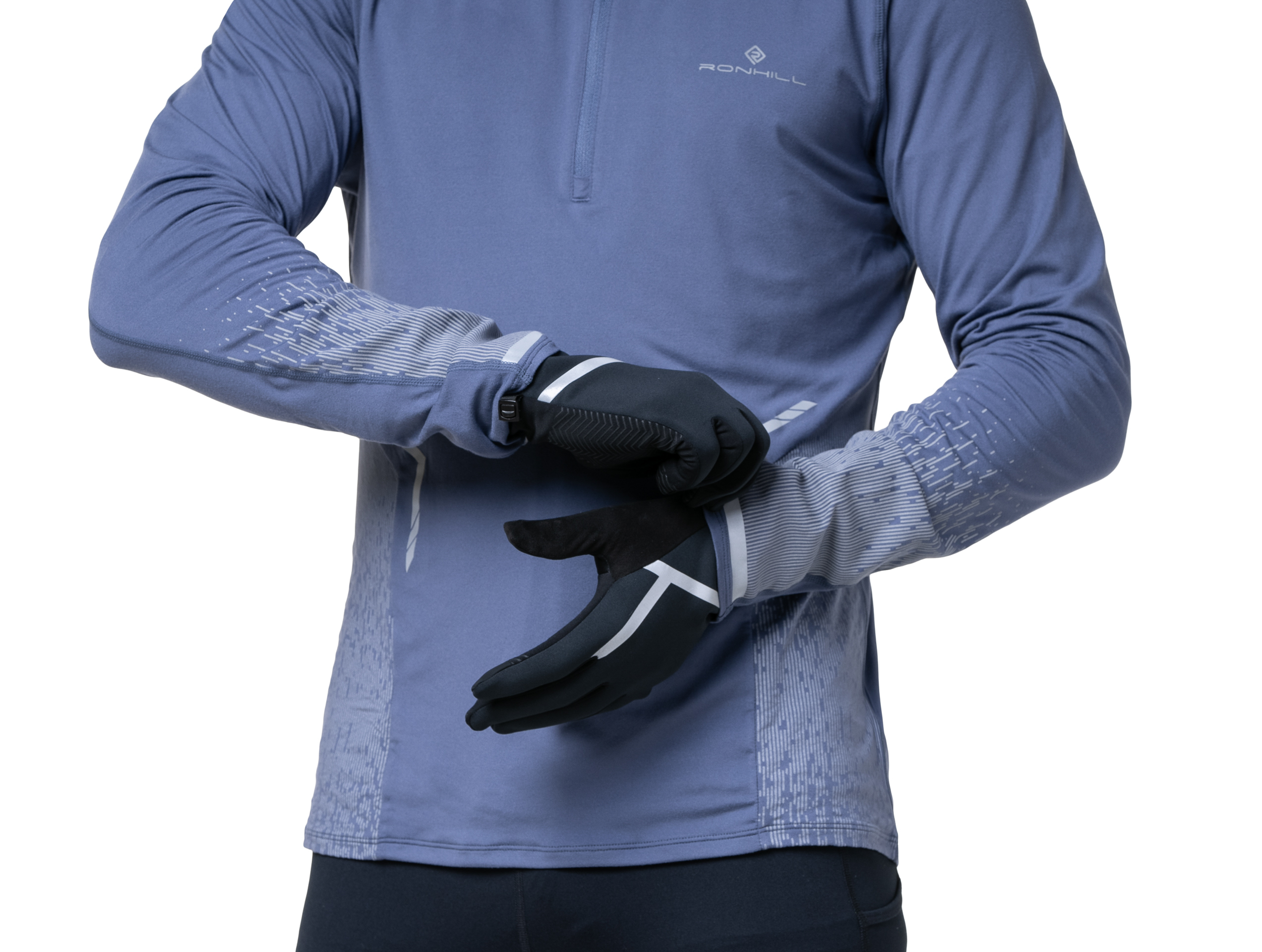 Ronhill Αντιανεμικά Γάντια R009 All Black - Image 2