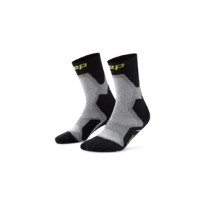 CEP CORE RUN CUSHION SOCKS, MID CUT - UNISEX BLACK
