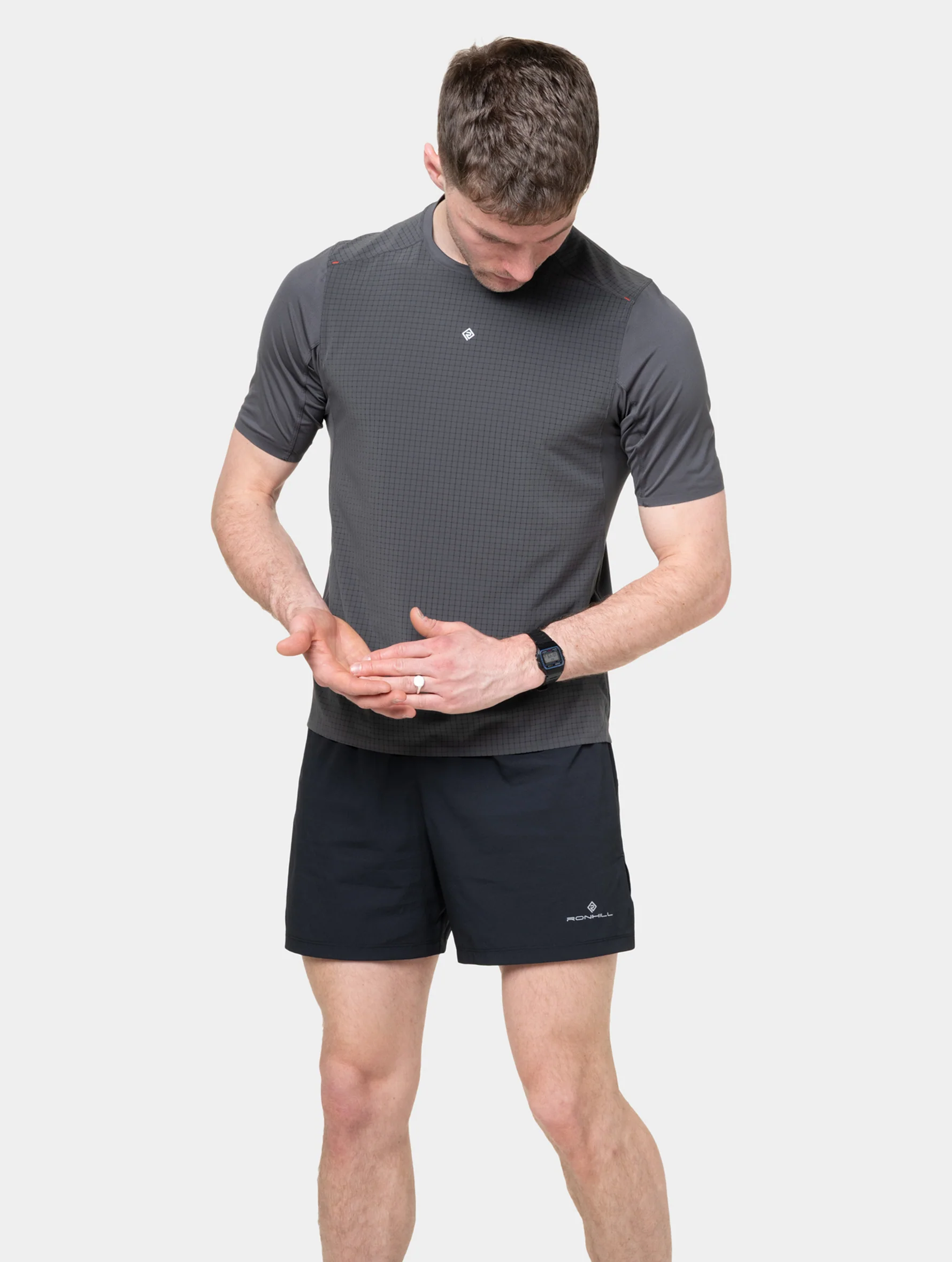 Ronhill Men's Tech All-Terrain S/S Μπλουζάκι Γκρί - Image 8