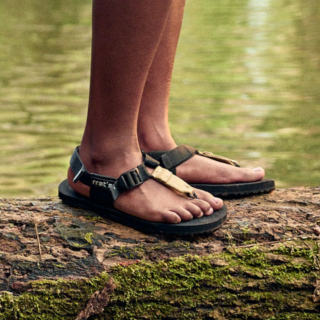 RRAT'S Unisex Σανδάλια Y-Gravel Μαύρο / Μπεζ - Image 2
