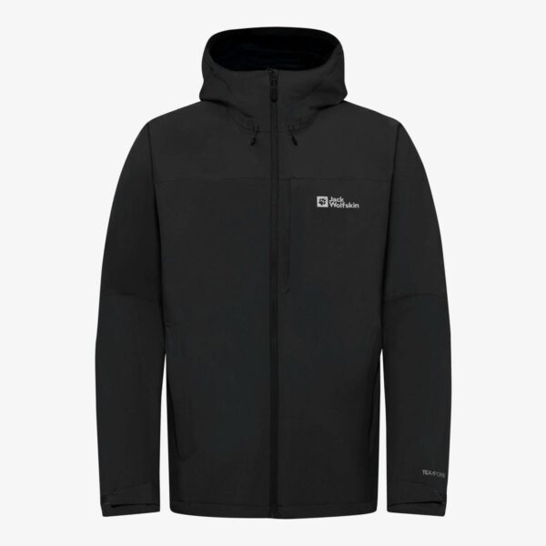 Jack Wolfskin Ανδρικά Αδιάβροχο Μπουφάν – Tempest 2L – Μαύρο