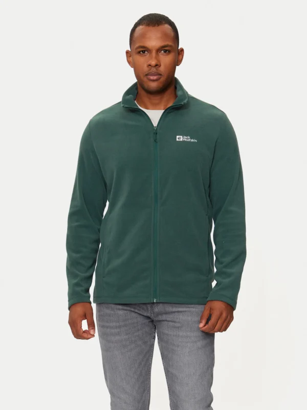 Jack Wolfskin Ανδρικά Ζακέτα Fleece – Taunus 100 FZ – Λαδί
