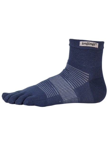 Running Socks - Injinji Run Lightweight Navy Mini Crew