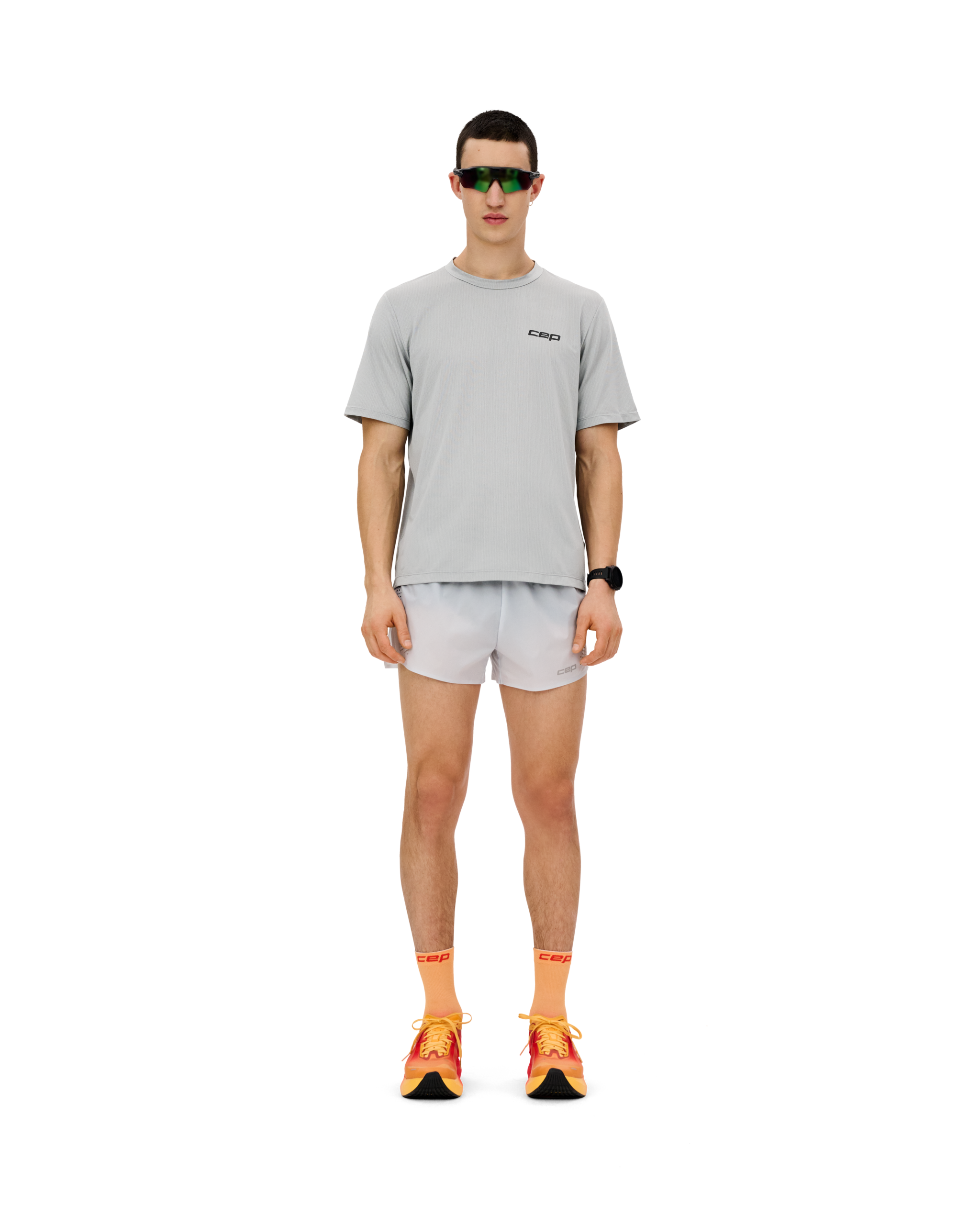 CEP Ανδρική Μπλούζα Κοντομάνικη – Run Shirt Short Sleeve – Grey - Image 4