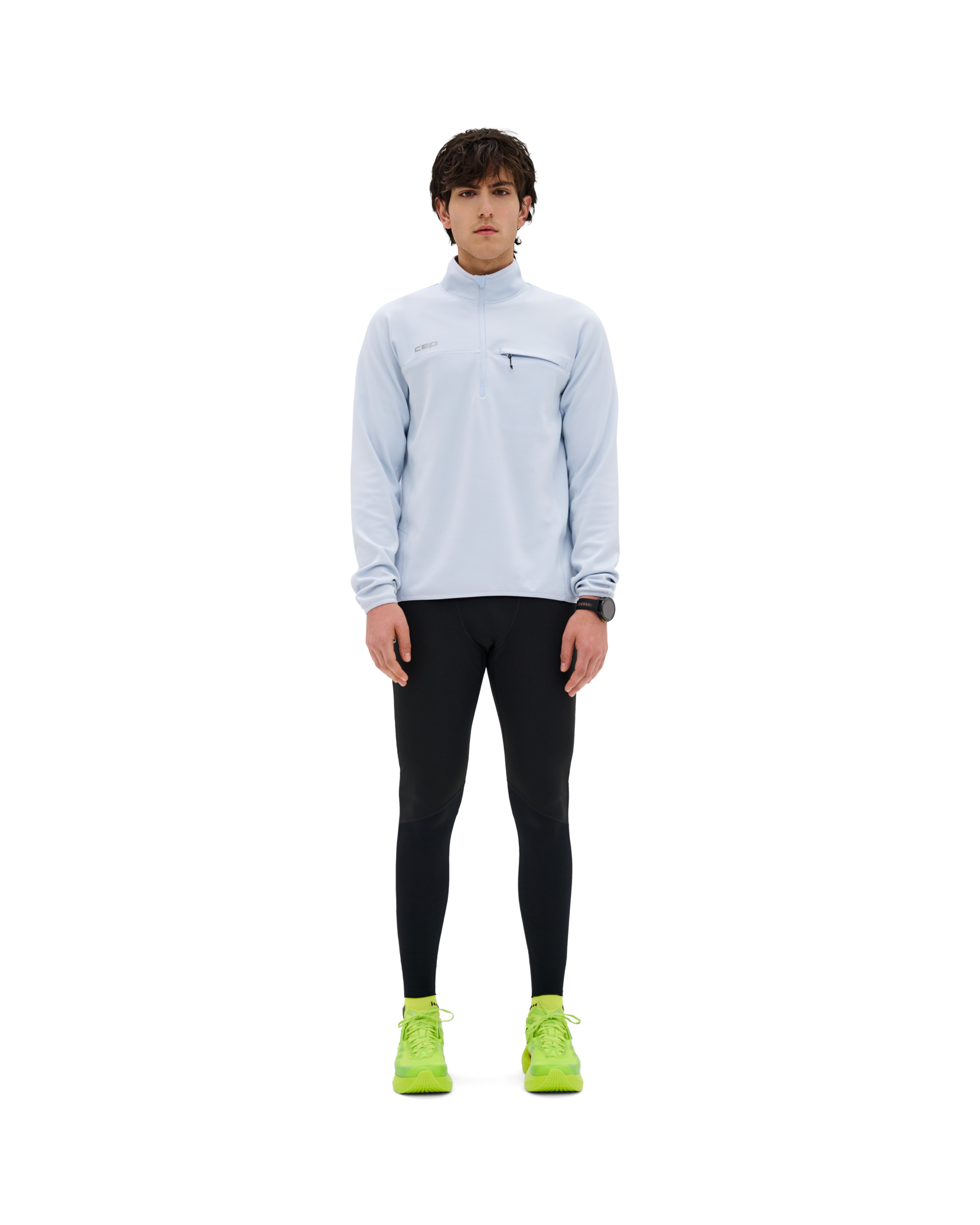 CEP Ανδρική Μπλούζα Μακρυμάνικη – Core Run Thermal Zip Shirt Long Sleeve 2.0 – Blue - Image 4
