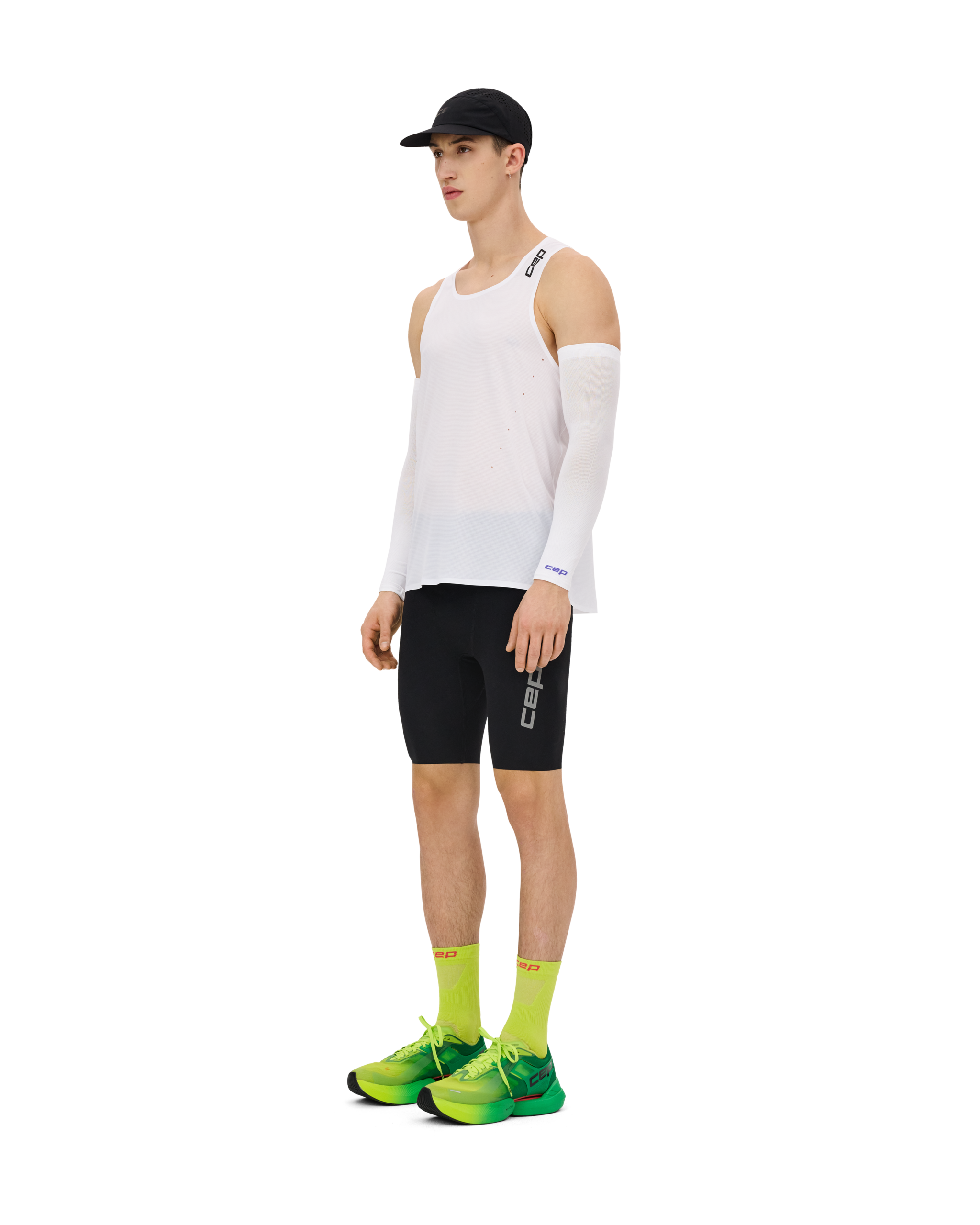 CEP run ultralight μανίκια συμπίεσης χεριών unisex Λευκά – Short - Image 4