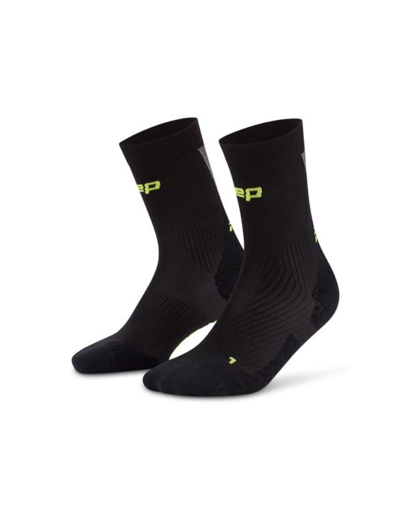 CEP run ultralight Socks, mid cut, 4.0, women black/grey