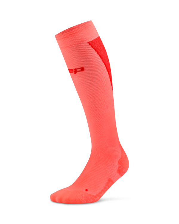CEP CORE RUN ULTRALIGHT SOCKS, TALL, 4.0 - Women's Socks CORAL/RED