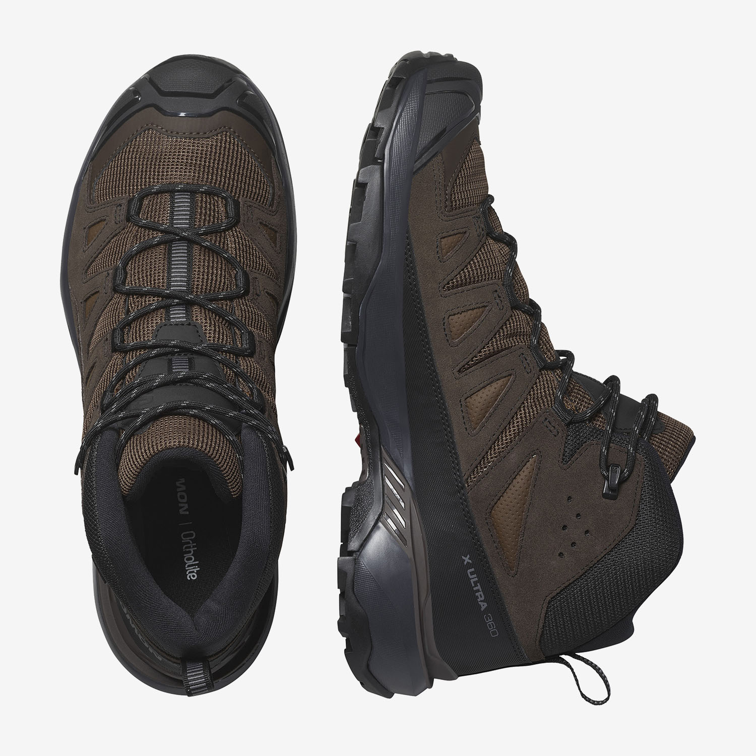Salomon Men's Shoes X ULTRA 360 LTR MID GTX Brown / GREY - Image 2