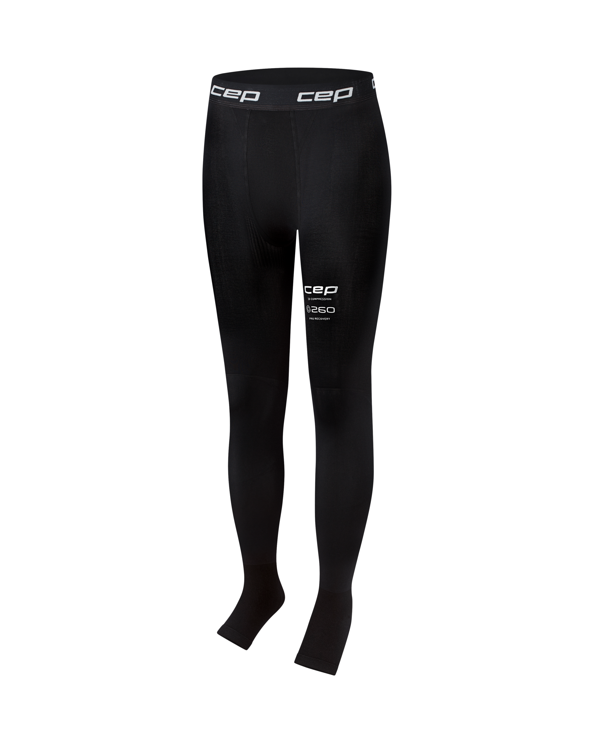 CEP Ανδρικό Κολάν Συμπίεσης – PRO Recovery Compression Tights 4.0 Open Toe – Black - Image 2