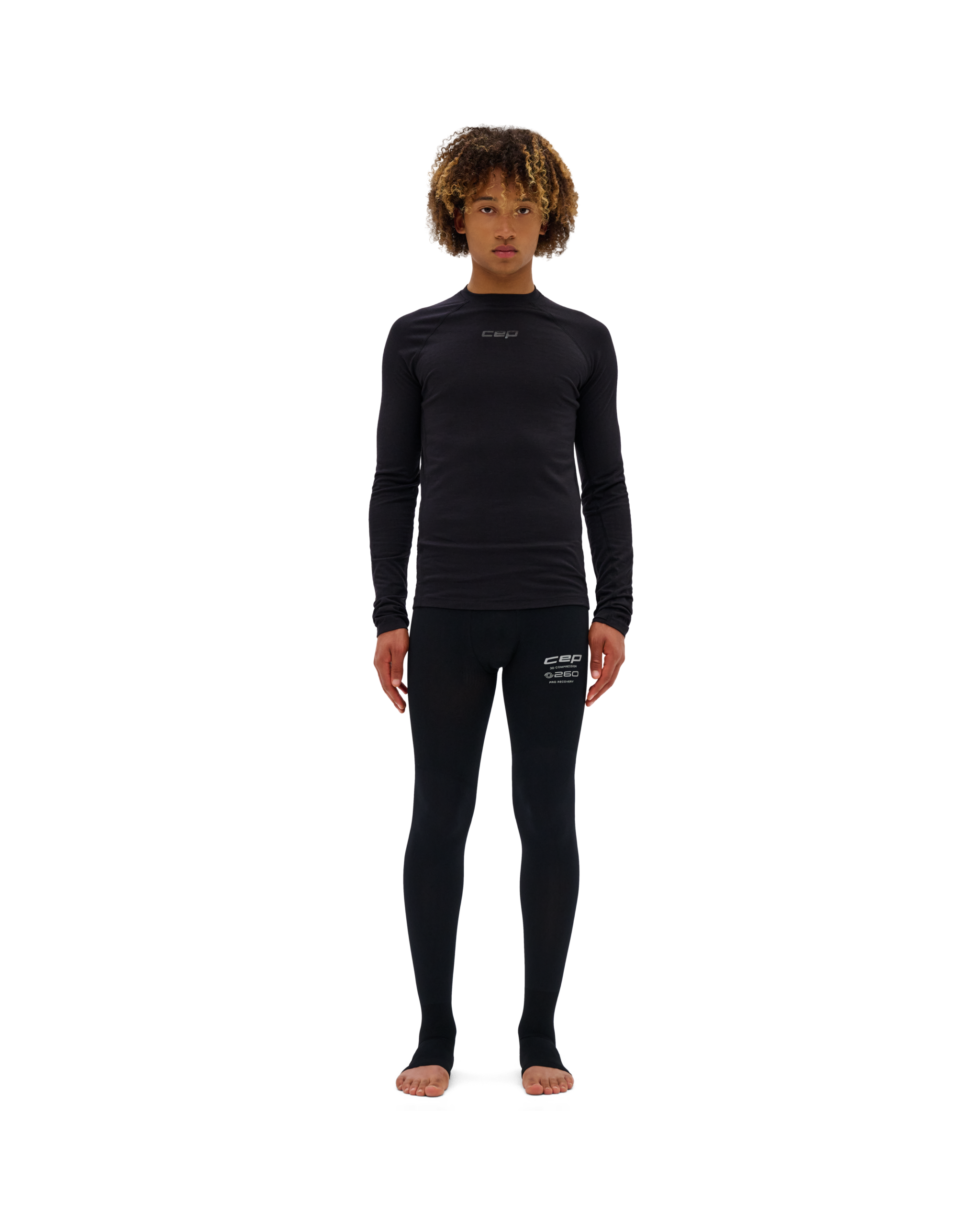 CEP Ανδρικό Κολάν Συμπίεσης – PRO Recovery Compression Tights 4.0 Open Toe – Black - Image 4