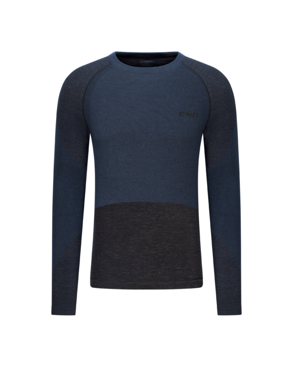 CEP ski merino base layer shirt, long sleeve, 2.0, black, men