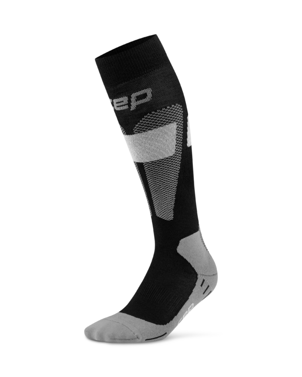 CEP SKI MERINO Socks, TALL, 3.0 – Men's Black / Grey