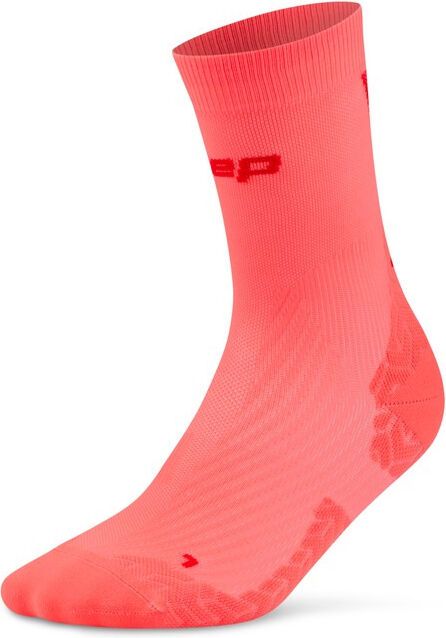 CEP RUN ULTRALIGHT Socks, MID CUT, 4.0 – Women's Coral / Red