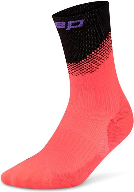 CEP RUN EDT. SPLIT Κάλτσες, MID CUT – Ανδρικά Coral / Black