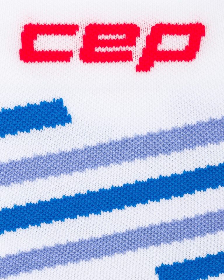 CEP RUN EDT. SPIRAL Κάλτσες, MID CUT – Ανδρικά White / Blue&Pink - Image 3