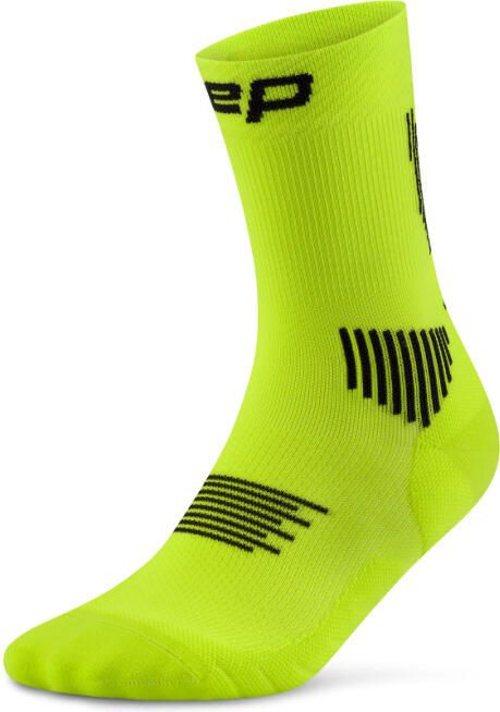 CEP run Κάλτσες, mid cut, 5.0, lime/black, men