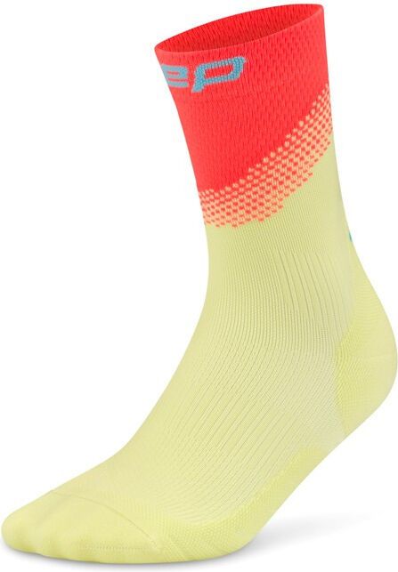 CEP RUN EDT. SPLIT Κάλτσες, MID CUT – Ανδρικά Lime / Coral